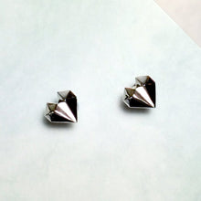 Diamond Heart 18K White Gold Earrings