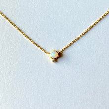 Natural Opal 18K Gold 925 Silver Necklace