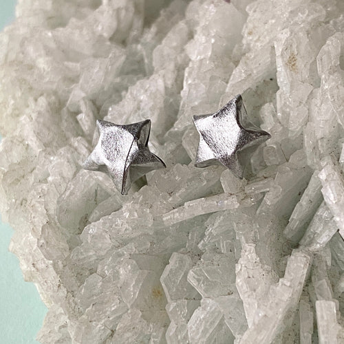 周年慶限定-銀箔幸運星925耳環/耳夾