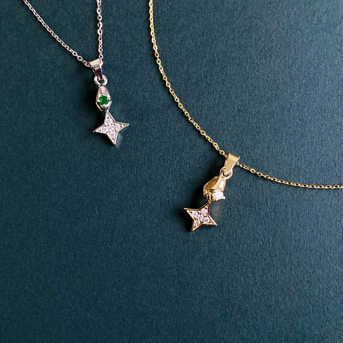 Cross Star Bling Bling Necklace