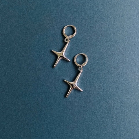 Cross Star Earrings (L) 十字守護星耳環/耳夾