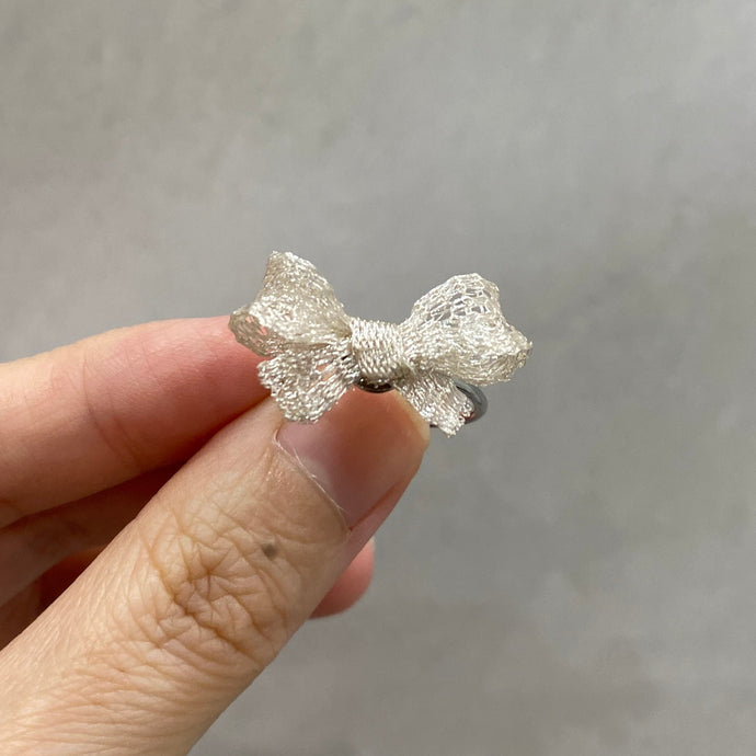 Bow Ring(Silver White) 蝴蝶結戒指(銀白色)