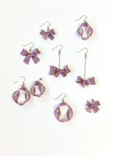 Bow Earrings (Golden Lavender)