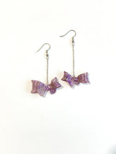 Bow Earrings (Golden Lavender)