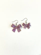 Bow Earrings (Golden Lavender)