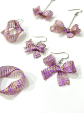 Bow Earrings (Golden Lavender)