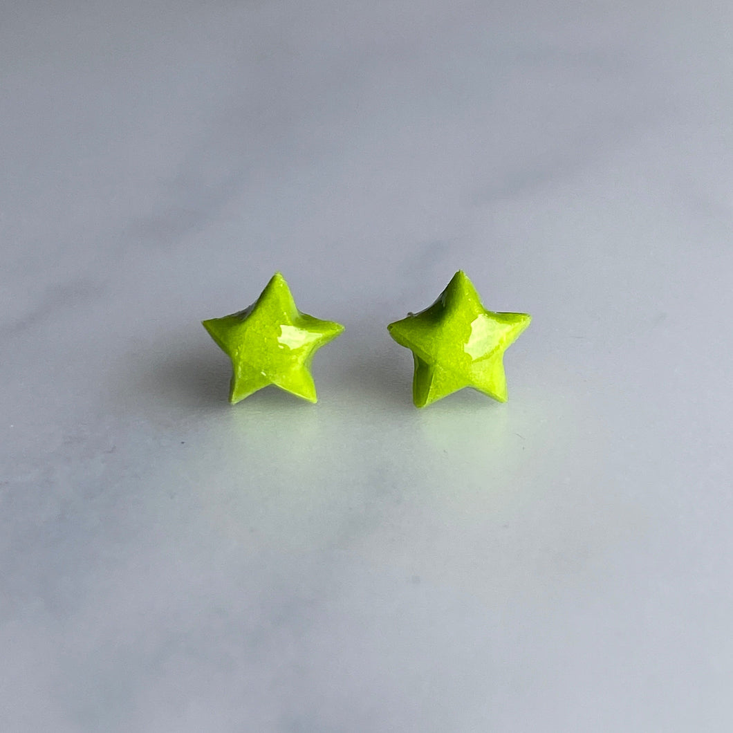 Lucky Star Earrings (Apple Green)