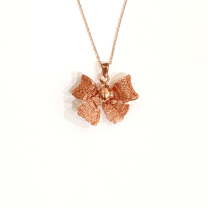 Bow Necklace 蝴蝶結項鍊 (玫瑰金)