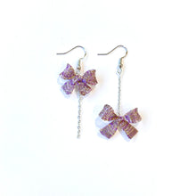 Bow Earrings (Golden Purple) 紫金色蝴蝶結耳環