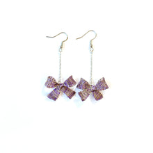 Bow Earrings (Golden Purple) 紫金色蝴蝶結耳環