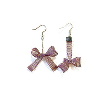 Bow Earrings (Golden Purple) 紫金色蝴蝶結耳環