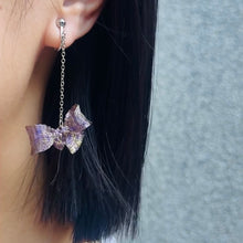 Bow Earrings (Golden Purple) 紫金色蝴蝶結耳環
