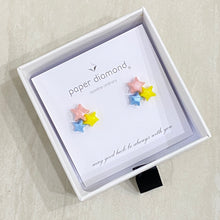 Triple Lucky Star Earrings (Cotton Candy)