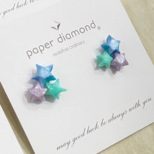 Triple Lucky Star Earrings (Water Lilies)