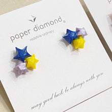Triple Lucky Star Earrings (Starry Night)