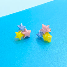 Triple Lucky Star Earrings (Cotton Candy)