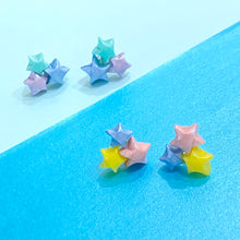 Triple Lucky Star Earrings (Cotton Candy)