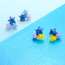Triple Lucky Star Earrings (Star Dust)