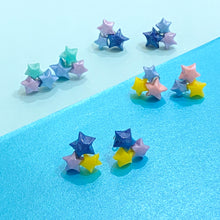 Triple Lucky Star Earrings (Cotton Candy)
