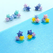 Triple Lucky Star Earrings (Star Dust)