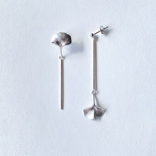 銀杏 18K 金吊式耳環