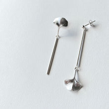 銀杏 18K 金吊式耳環