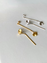 銀杏 18K 金吊式耳環