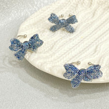 Bow Ring(Silver Blue) 蝴蝶結戒指(海藍色)