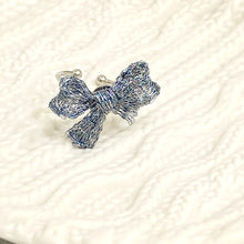 Bow Ring(Silver Blue) 蝴蝶結戒指(海藍色)