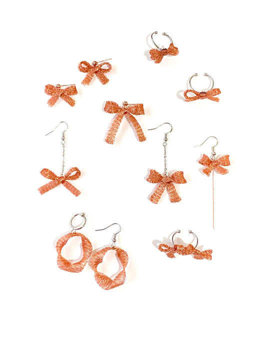 Bow Earrings (Rose Gold) 玫瑰金蝴蝶結耳環