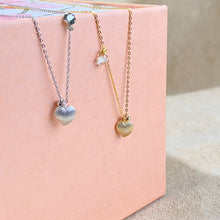 Love Heart Necklace (Matt Gold/Silver)