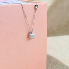 Love Heart Necklace (Matt Gold/Silver)