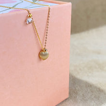 Love Heart Necklace (Matt Gold/Silver)