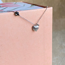 Love Heart Necklace (Matt Gold/Silver)