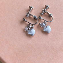 Love Heart Earrings (Matt Gold/Silver)