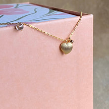 Love Heart Necklace (Matt Gold/Silver)