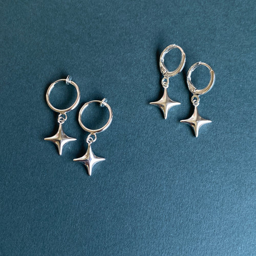 Cross Star Earrings 十字守護星耳環/耳夾