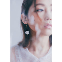 White Collection | ROUND Asymmetric Silver Earrings/ Ear Clips