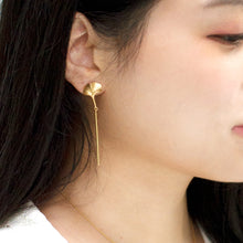 Ginkgo 18K Gold Drop Earrings