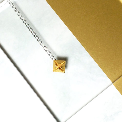 Classic 3D Printed Gold Diamond Necklace