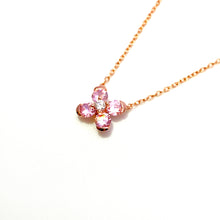 Pink Sweet Alyssum Rose Gold Necklace