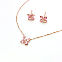 Pink Sweet Alyssum Rose Gold Necklace
