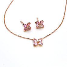 Pink Sweet Alyssum Rose Gold Earrings