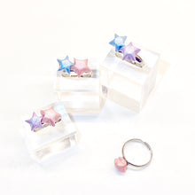 Double Lucky Star Ring (Pink+Purple)