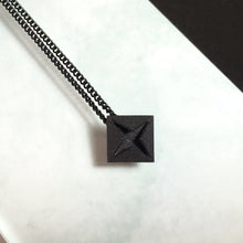 Classic 3D Printed Black Diamond Necklace
