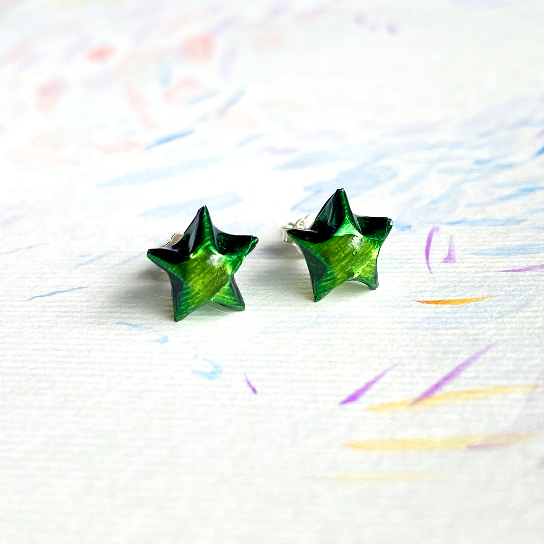 Lucky Star Earrings (Shinny Green)