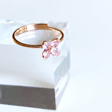 Pink Sweet Alyssum Rose Gold Ring