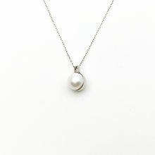 Half Moon Natural Pearl Silver Necklace