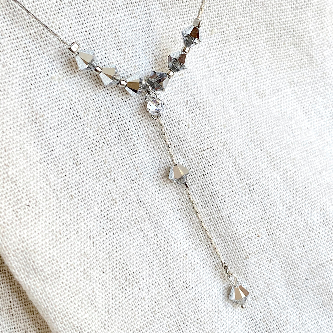 Antique Swarovski Silver Crystal Necklace