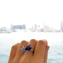 Double Lucky Star Ring (Space Blue+Baby Blue)